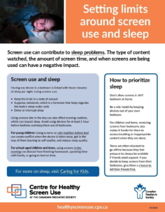 Setting limits around screen use and sleep
