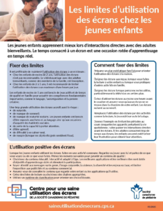 Les limites d’utilisation des écrans chez les jeunes enfants