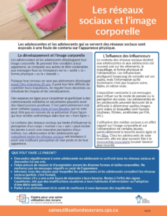 Les réseaux sociaux et l’image corporelle